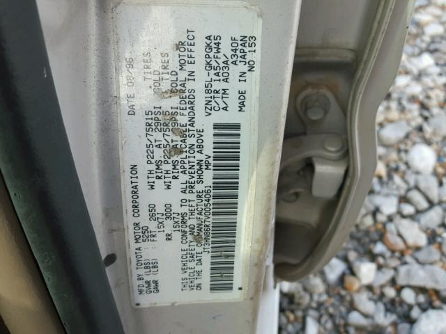 JT3HN86R7V0054061 - 1997 TOYOTA 4RUNNER SR SILVER photo 10