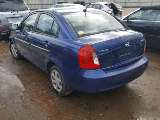 KMHCN46C37U089682 - 2007 HYUNDAI ACCENT GLS BLUE photo 3