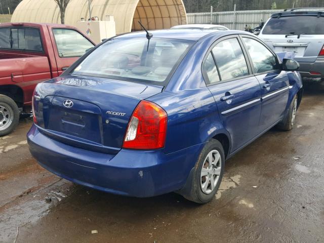 KMHCN46C37U089682 - 2007 HYUNDAI ACCENT GLS BLUE photo 4