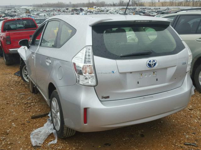 JTDZN3EU1D3220855 - 2013 TOYOTA PRIUS V SILVER photo 3