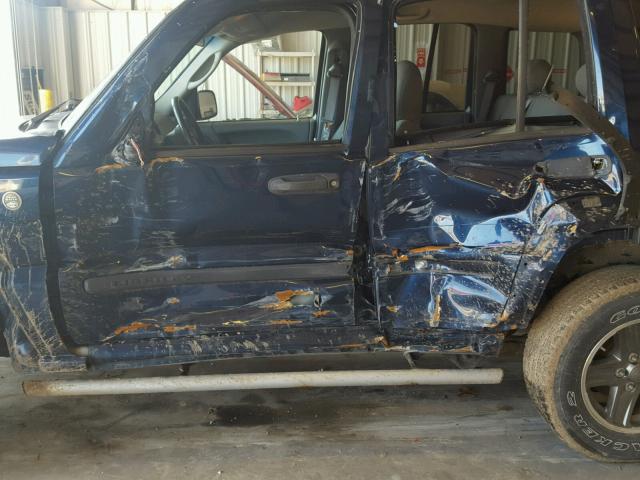 1J4GL38K25W606931 - 2005 JEEP LIBERTY RE BLUE photo 10