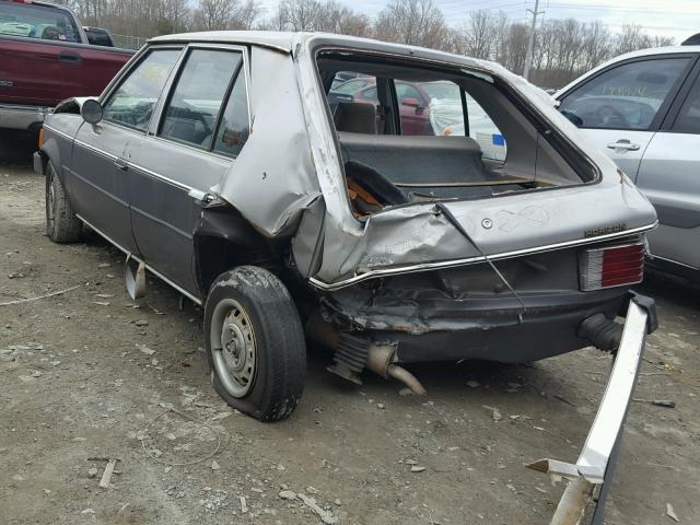 1P3BM48CXFD388150 - 1985 PLYMOUTH HORIZON SE SILVER photo 3