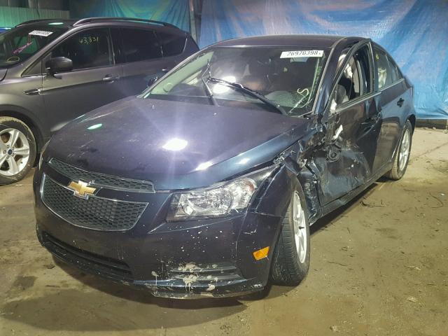 1G1PC5SB4E7436018 - 2014 CHEVROLET CRUZE LT BLUE photo 2