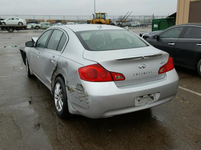 JNKCV61F39M053977 - 2009 INFINITI G37 SILVER photo 3