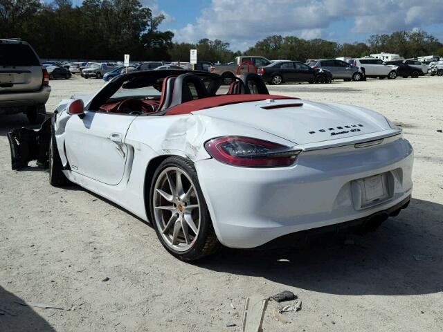 WP0CB2A87FS140499 - 2015 PORSCHE BOXSTER S WHITE photo 3