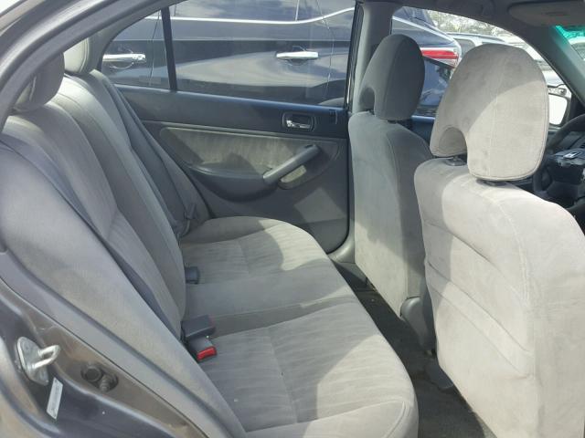 2HGES16525H587301 - 2005 HONDA CIVIC LX GRAY photo 6