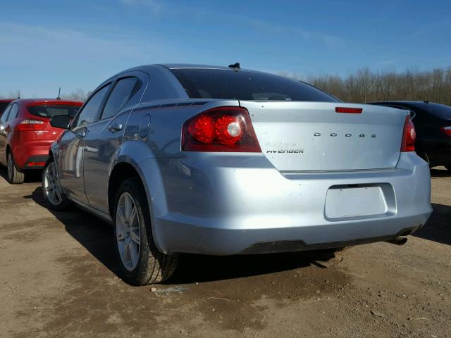 1C3CDZAB4DN662800 - 2013 DODGE AVENGER SE BLUE photo 3