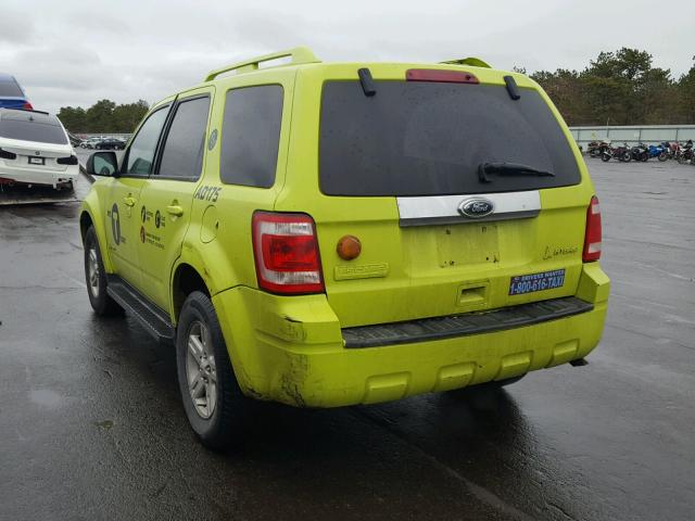 1FMCU4K36CKA52012 - 2012 FORD ESCAPE HYB GREEN photo 3