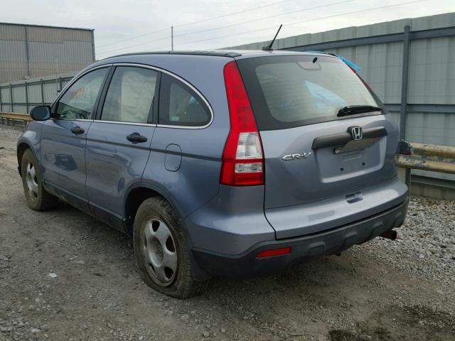 JHLRE38337C046653 - 2007 HONDA CR-V LX BLUE photo 3