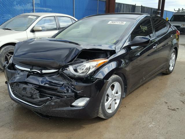 5NPDH4AE3DH324077 - 2013 HYUNDAI ELANTRA GL BLACK photo 2