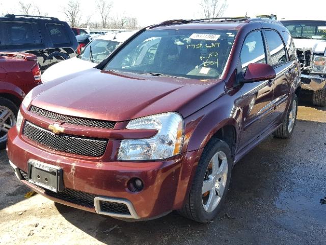 2CNDL737186009170 - 2008 CHEVROLET EQUINOX SP MAROON photo 2