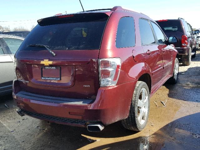 2CNDL737186009170 - 2008 CHEVROLET EQUINOX SP MAROON photo 4