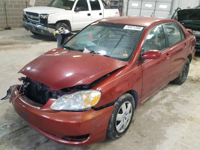 1NXBR30E35Z349905 - 2005 TOYOTA COROLLA CE RED photo 2