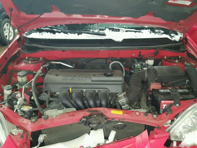 2T1KR30E75C475685 - 2005 TOYOTA COROLLA MA RED photo 7