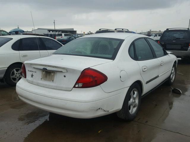 1FAFP53U91A123072 - 2001 FORD TAURUS SE WHITE photo 4