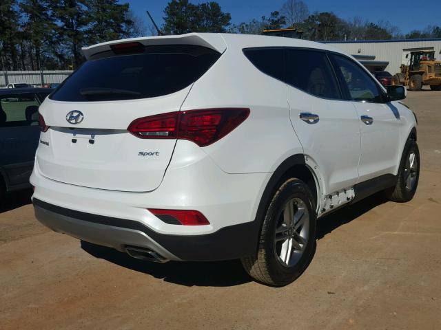 5NMZT3LB6JH076109 - 2018 HYUNDAI SANTA FE S WHITE photo 4