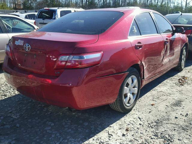 4T1BE46K59U310253 - 2009 TOYOTA CAMRY BASE RED photo 4