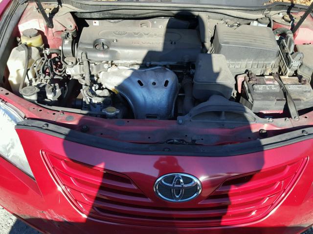 4T1BE46K59U310253 - 2009 TOYOTA CAMRY BASE RED photo 7