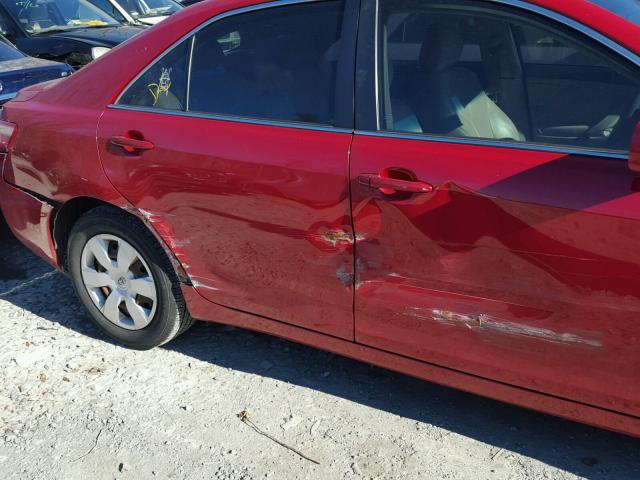 4T1BE46K59U310253 - 2009 TOYOTA CAMRY BASE RED photo 9