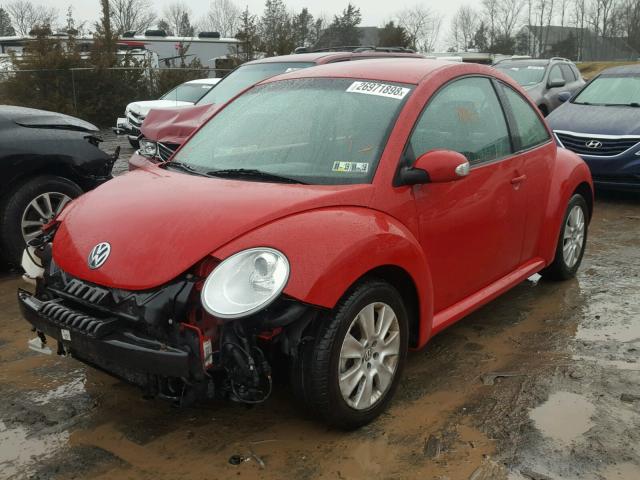 3VWPW31C49M513041 - 2009 VOLKSWAGEN NEW BEETLE RED photo 2