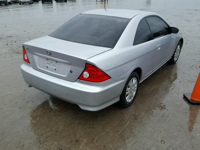 1HGEM22524L084522 - 2004 HONDA CIVIC LX SILVER photo 4