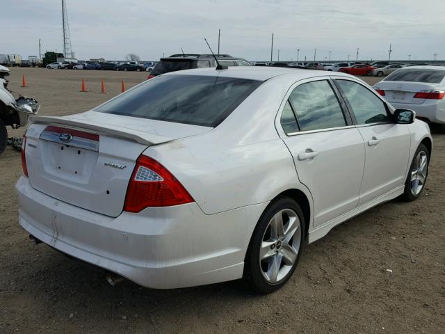 3FAHP0KC9CR395800 - 2012 FORD FUSION SPO WHITE photo 4