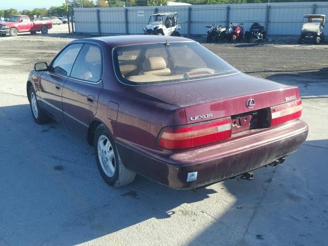 JT8BF12G6T0156862 - 1996 LEXUS ES 300 MAROON photo 3