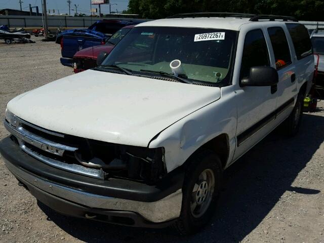 3GNEC16T51G277087 - 2001 CHEVROLET SUBURBAN C WHITE photo 2