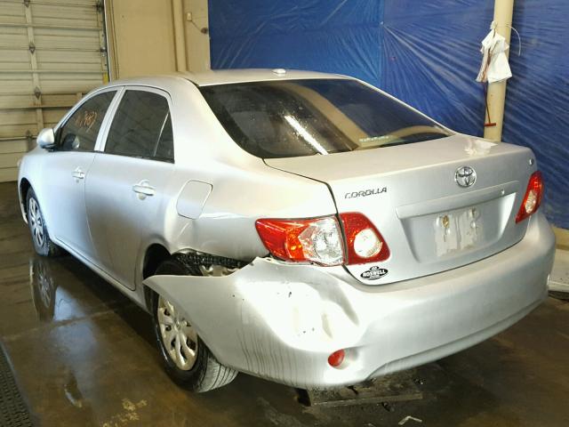 1NXBU40EX9Z108515 - 2009 TOYOTA COROLLA BA SILVER photo 3
