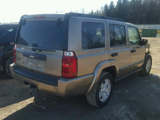 1J8HG48N26C245355 - 2006 JEEP COMMANDER TAN photo 4
