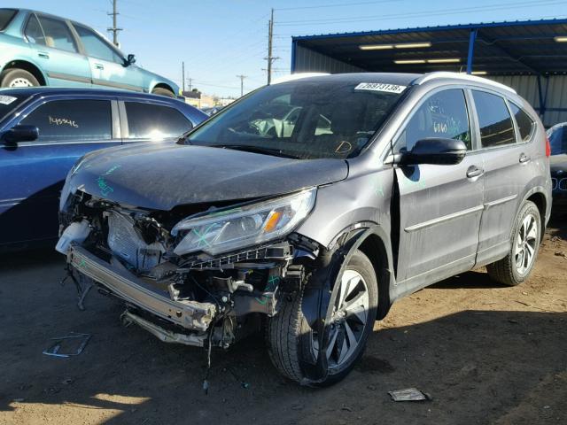 5J6RM4H98FL067923 - 2015 HONDA CR-V TOURI GRAY photo 2