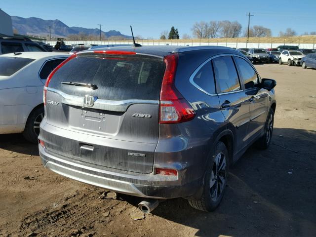 5J6RM4H98FL067923 - 2015 HONDA CR-V TOURI GRAY photo 4