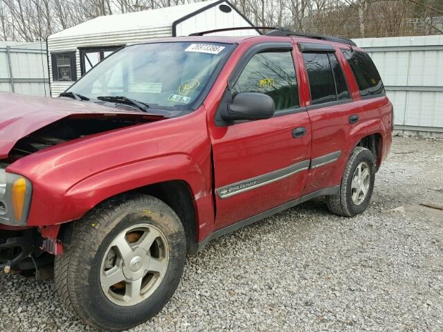 1GNDT13SX22146108 - 2002 CHEVROLET TRAILBLAZE RED photo 10