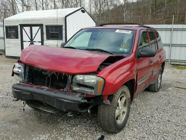 1GNDT13SX22146108 - 2002 CHEVROLET TRAILBLAZE RED photo 2