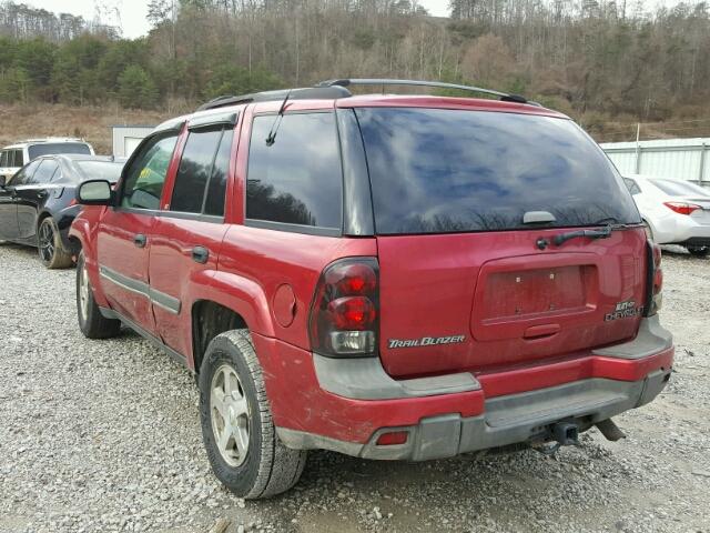 1GNDT13SX22146108 - 2002 CHEVROLET TRAILBLAZE RED photo 3