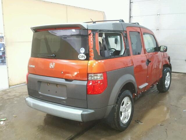 5J6YH18533L009015 - 2003 HONDA ELEMENT EX ORANGE photo 4