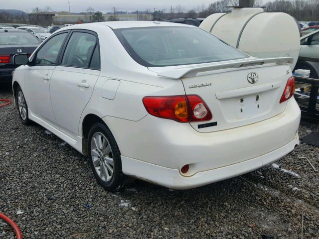 1NXBU4EEXAZ205131 - 2010 TOYOTA COROLLA BA WHITE photo 3