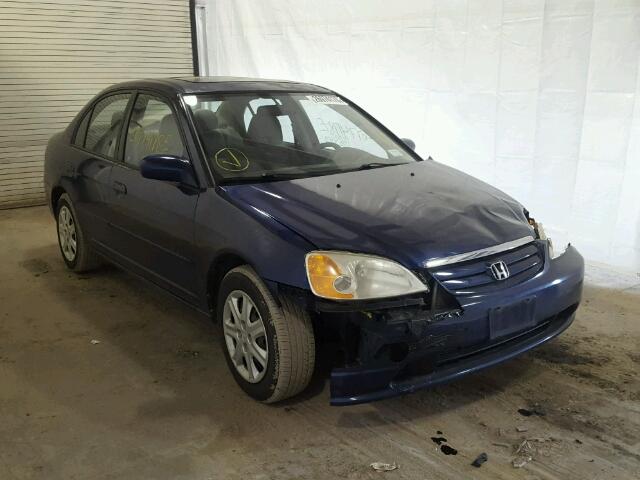 2HGES267X3H595926 - 2003 HONDA CIVIC EX ლურჯი ფოტო 1