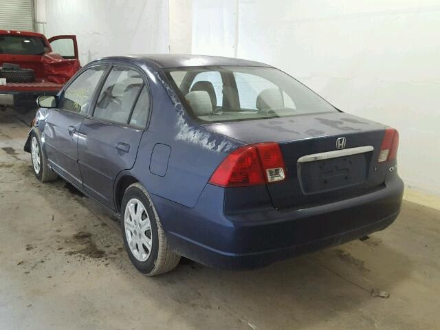2HGES267X3H595926 - 2003 HONDA CIVIC EX ლურჯი ფოტო 3