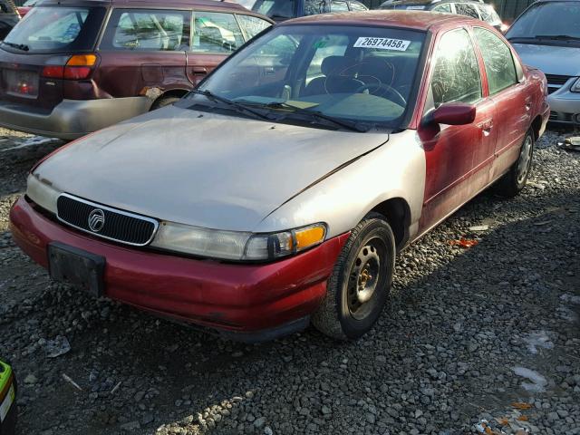 1MELM6537SK636833 - 1995 MERCURY MYSTIQUE G RED photo 2