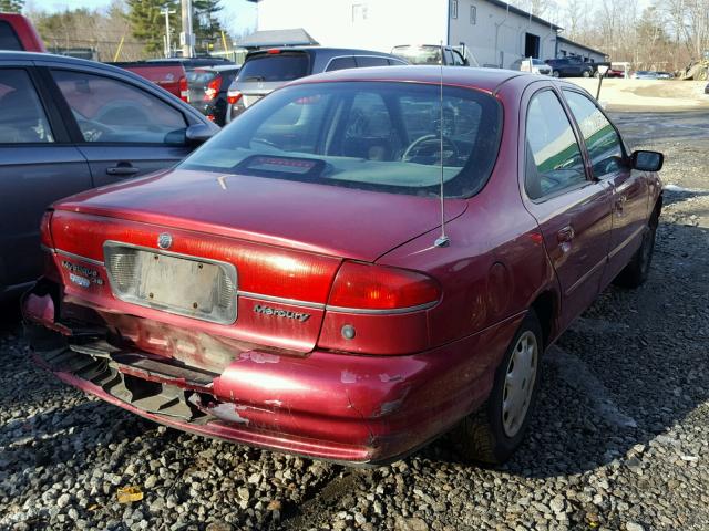 1MELM6537SK636833 - 1995 MERCURY MYSTIQUE G RED photo 4