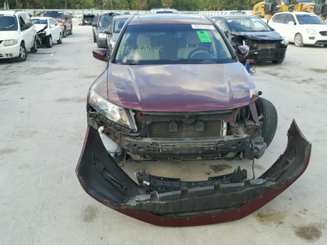 5J6TF3H33CL006643 - 2012 HONDA CROSSTOUR BURGUNDY photo 9