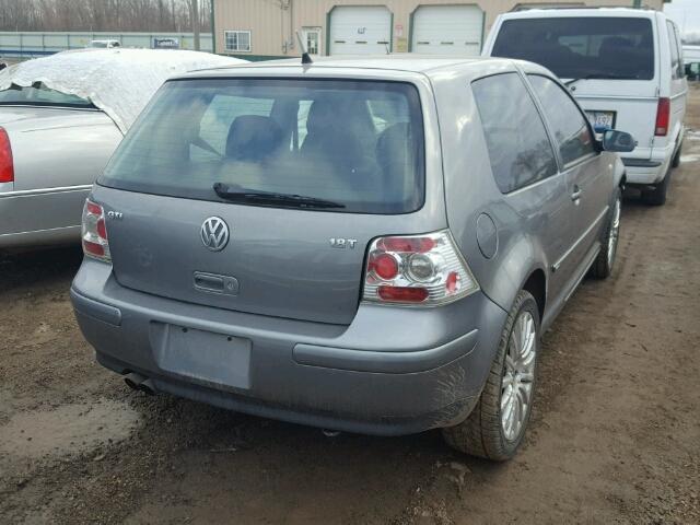 9BWDE61J944000743 - 2004 VOLKSWAGEN GTI SILVER photo 4