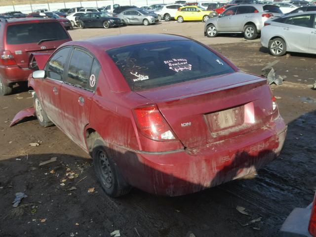 1G8AF52F45Z117952 - 2005 SATURN ION LEVEL RED photo 3