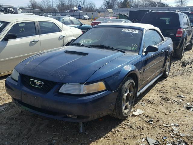 1FAFP4444YF258661 - 2000 FORD MUSTANG BLUE photo 2