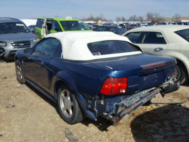 1FAFP4444YF258661 - 2000 FORD MUSTANG BLUE photo 3