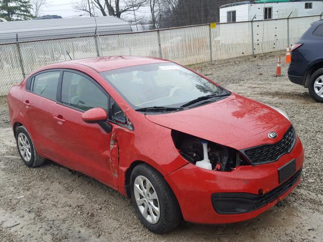 KNADM4A37D6191521 - 2013 KIA RIO LX RED photo 1