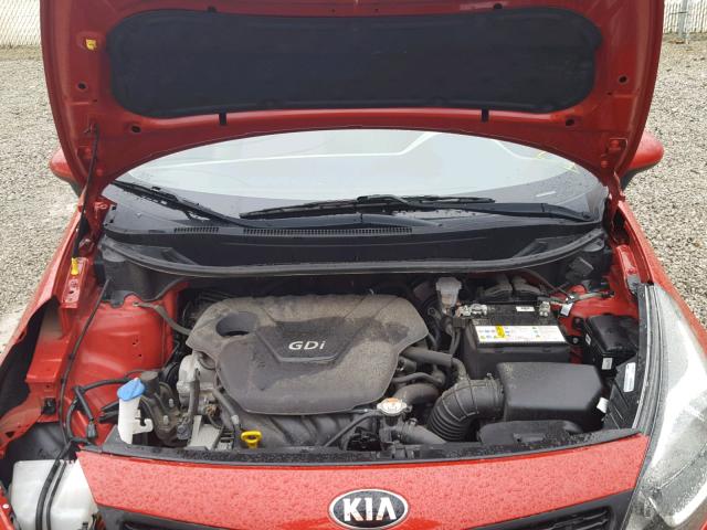 KNADM4A37D6191521 - 2013 KIA RIO LX RED photo 7