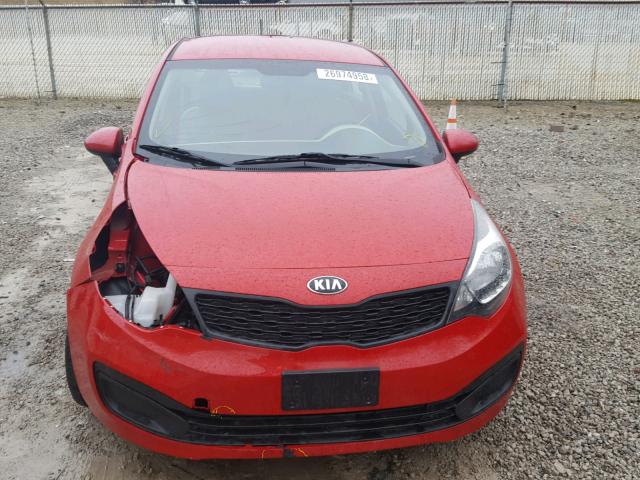 KNADM4A37D6191521 - 2013 KIA RIO LX RED photo 9