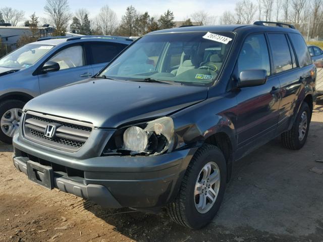 2HKYF18423H601755 - 2003 HONDA PILOT EX GREEN photo 2